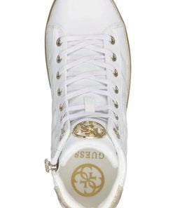 Pantofi inalti casual Guess White Diamond Quilted, marimea 36