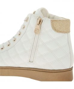 Pantofi inalti casual Guess White Diamond Quilted, marimea 36