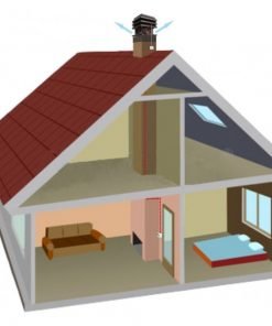 Ventilator electric cos de fum, semineu, gratar, centrala termica